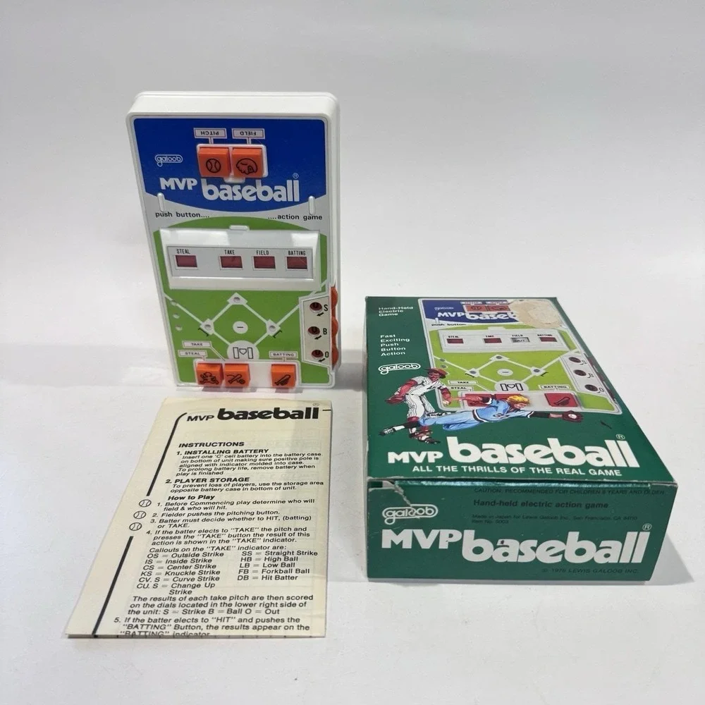 Vintage 1978 Galoob MVP baseball Hand Held Electric Action Game No 5003 Complete